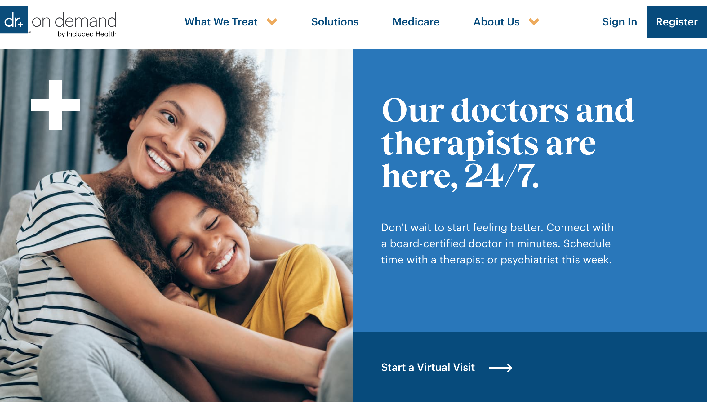 Screenshot of Doctor on Demand — main site